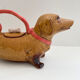 Dachshund zoomorphic teapot - Japanese glazed ceramic