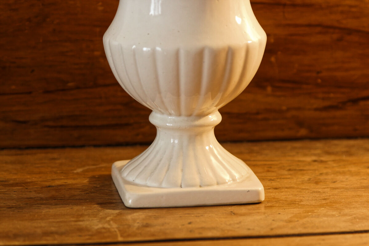 Ancient Medici vase in white porcelain