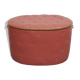 1950s linen chest in dark pink