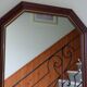 Solid wood mirror with gilded metal edging 47.50x 67 cm