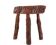 Wooden tripod stool with bark, 1950s