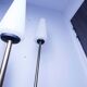 1960 brass cast iron and glass lamppost 3 heads
