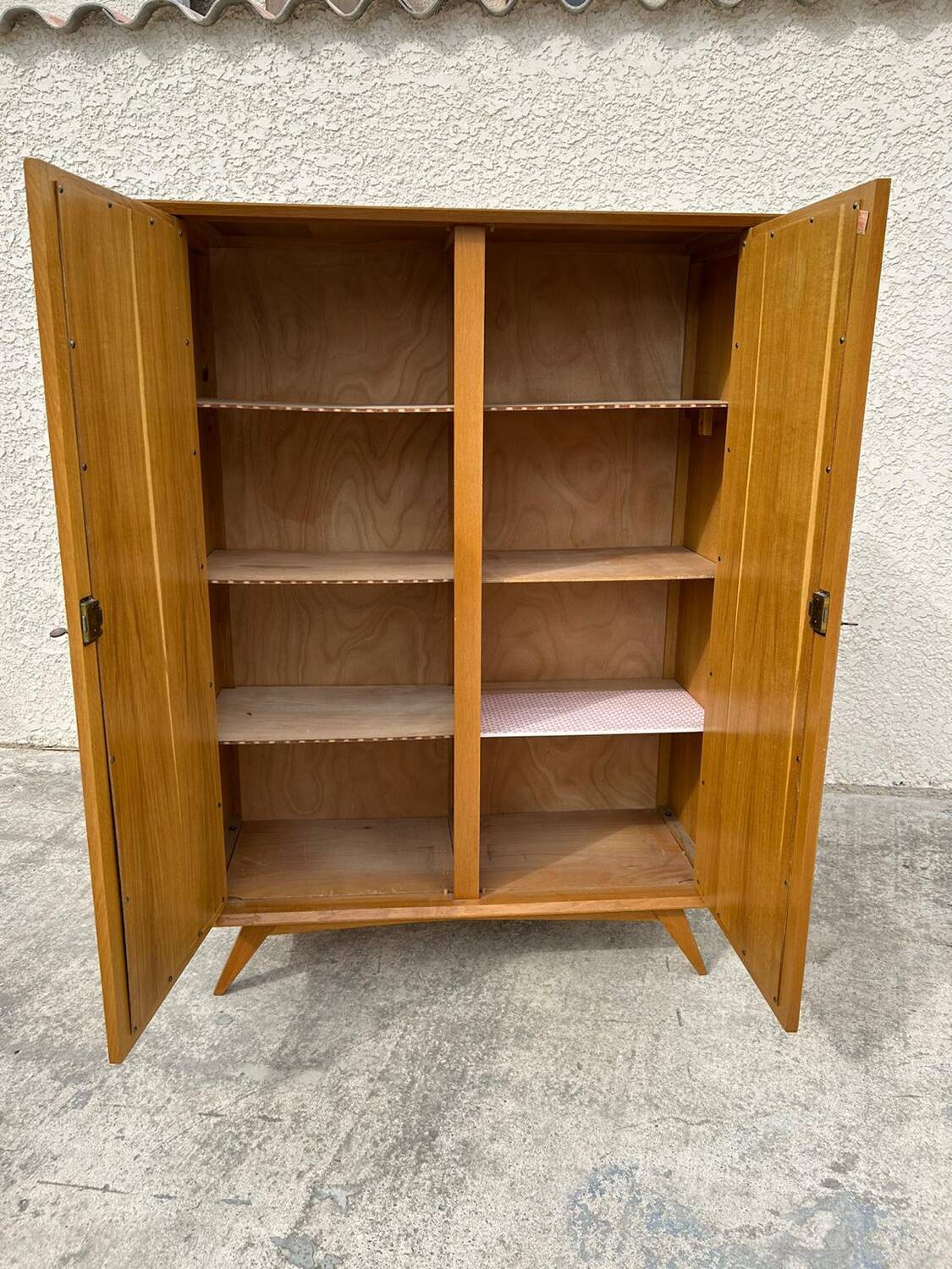 Rattan style wooden cabinet