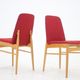 1960s set of 6 ash dining chairs, Czechoslovakia