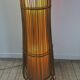 Kobe floor lamp metal and rattan 1990s Ht 170 cm