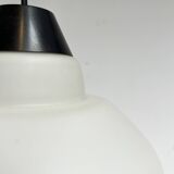 Round opal glass ceiling lamp by Philips, 1950s