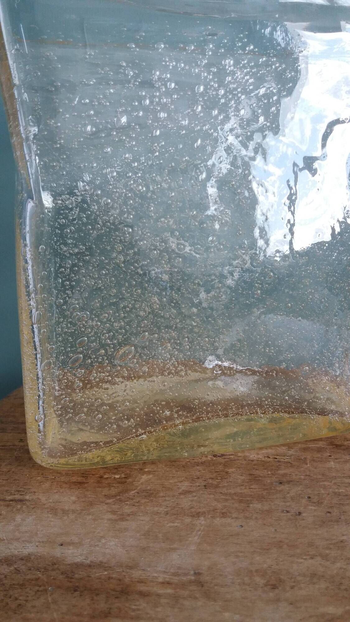 Bubble glass vase