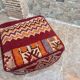 Handmade Berber Kilim pouf, floor cushion