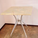 Modernist stone table from the 1970s – aluminum, vintage