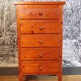 5-drawer pine chest of drawers