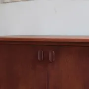 Small Ulferts teak sideboard from the 1960s with integrated handles.