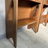Pair of oak shelves