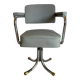 Vintage office chair – Mid-Century style Chrome and Faux leather