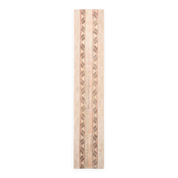 Turkish Pale Red & Cream Vintage Runner Rug, 71x378Cm