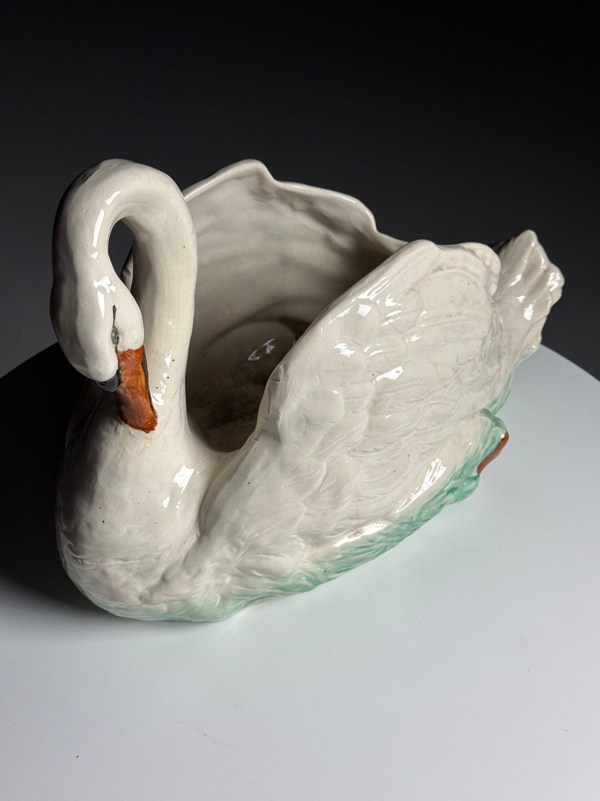 Champagne cooler vase swan vintage