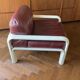 Gaëtana Aulenti armchair, vintage leather, 70s