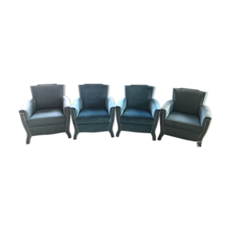 Set of 4 1920 style armchairs