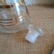 Luxhem glass carafe with vintage gold trim