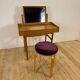 Table de maquillage en teck avec miroir, Danemark 1960