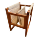 Vintage wooden magazine rack