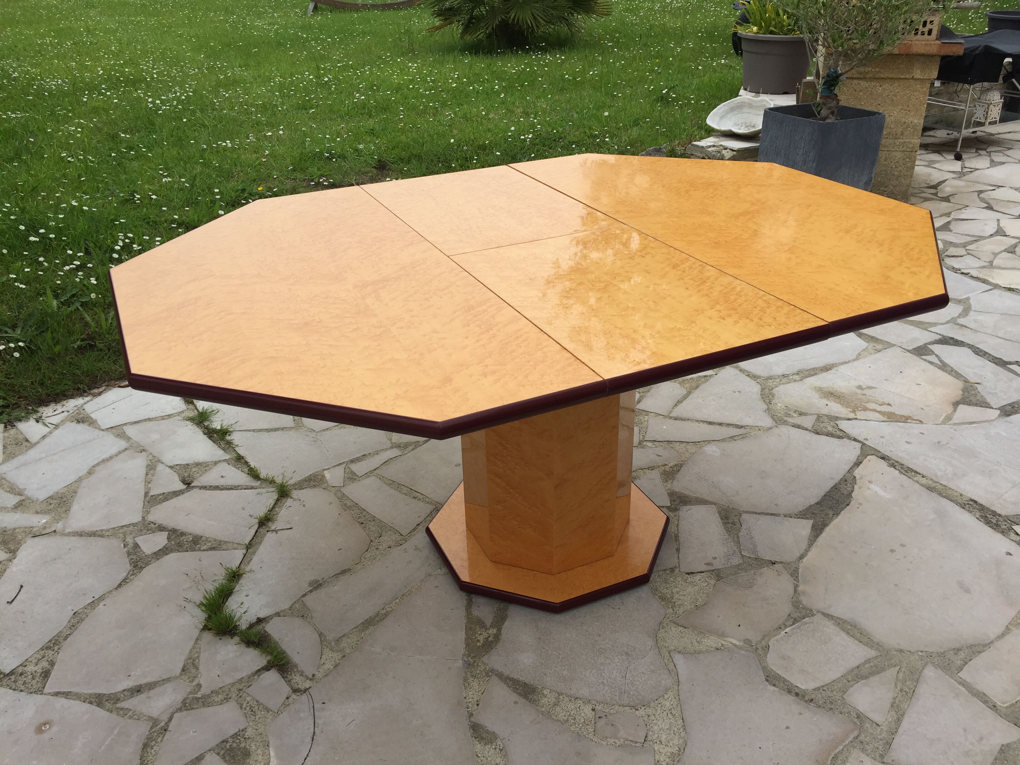 Table vintage en sycomore de Mario Sabot 1970