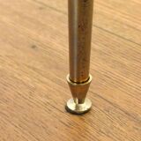 Small Regency-style side table, gold, glass & marble, 1970s.