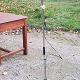 Designer reading lamp from the 70s in chrome and red lacquered sheet metal