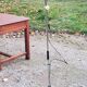 Designer reading lamp from the 70s in chrome and red lacquered sheet metal