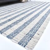İndigo blue Beige Kilim Rug  190x290 cm, Scandinavian Stile Kilim Rug