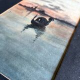 Watercolor painting by Mary Pringle (1880-1940) "Gondola in Venice"