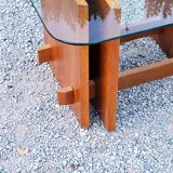 Scandinavian coffee table in teak and glass design Gustav Gaarde