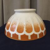 Faceted bowl white and orange digoin