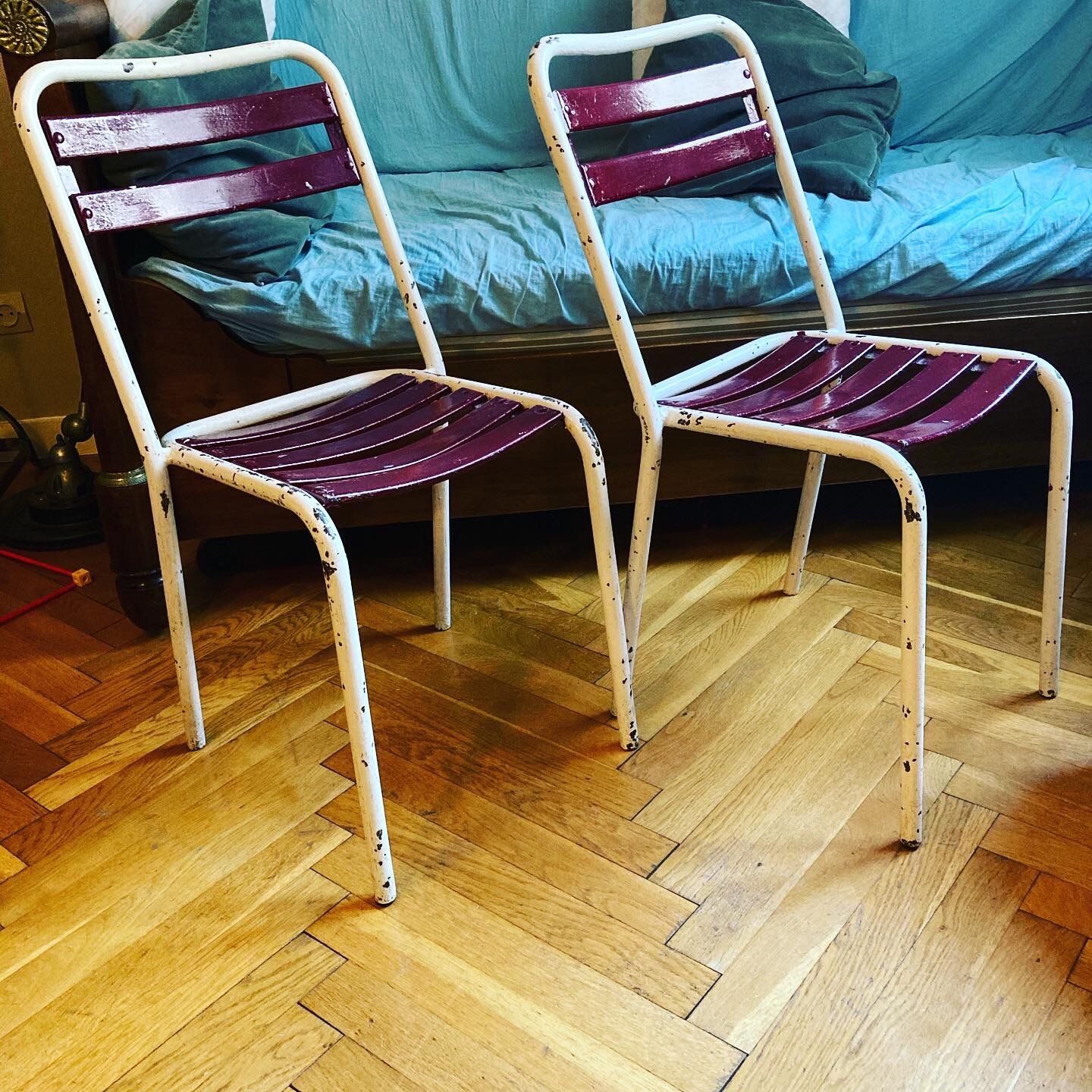 Pair of Tolix T2 chairs