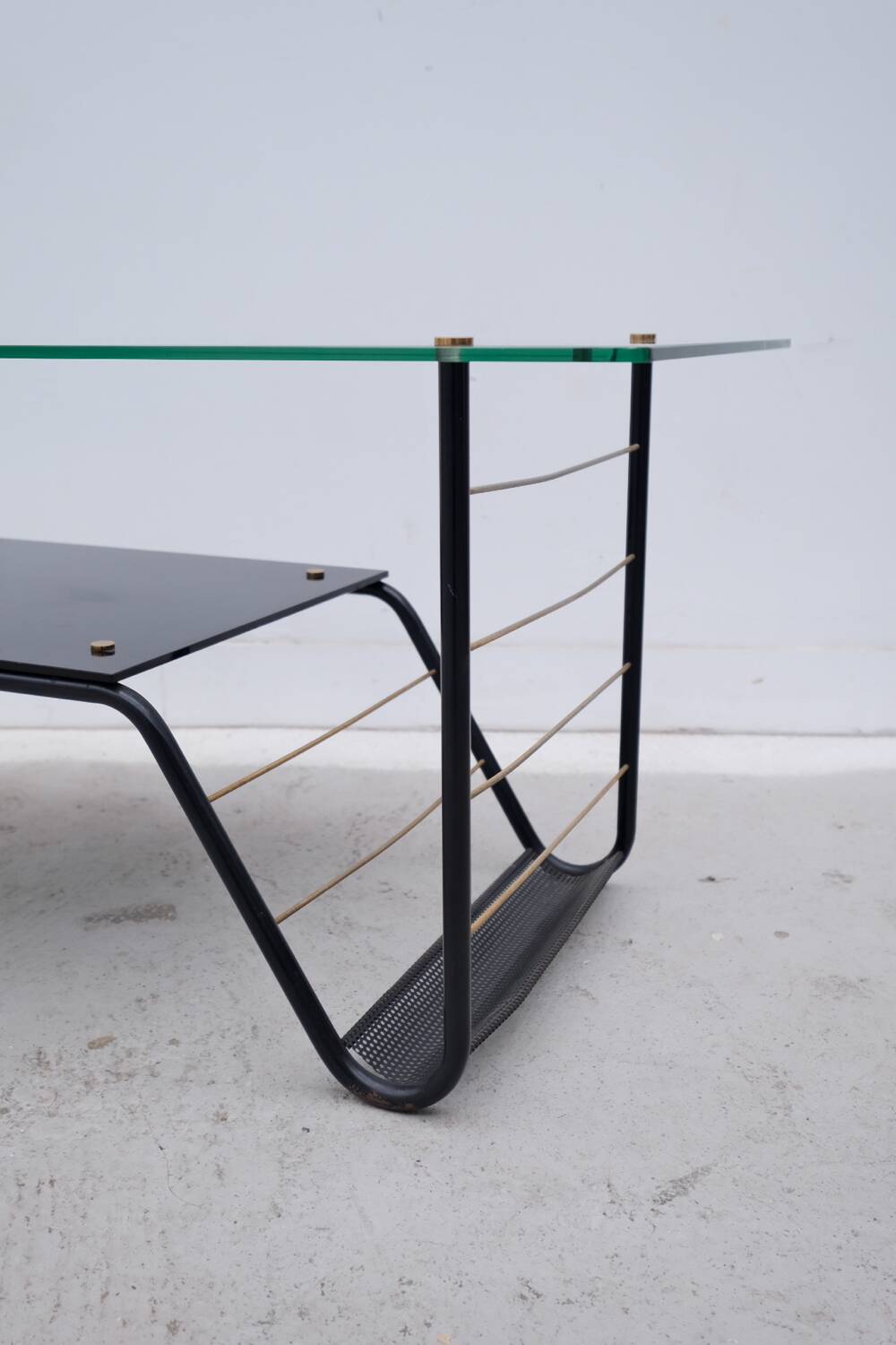 Coffee table and magazine rack by Bobois 1960
