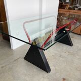 Table bureau moderniste gigante zambusi boccato X seccose Memphis 1980
