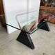 Modernist table / desk gigante zambusi boccato X seccose Memphis 1980