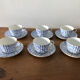 Set of 6 coffee cups in antique porcelain