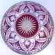 Red Bohemian crystal salad bowl