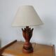 Lampe à poser en bois forme de fleur