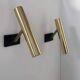 Pair of vintage modernist brass wall lights, France 1970s