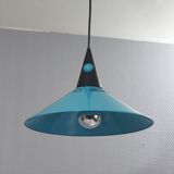 Post-modern suspension lamp Memphis metal & plastic design Brilliant 1980s