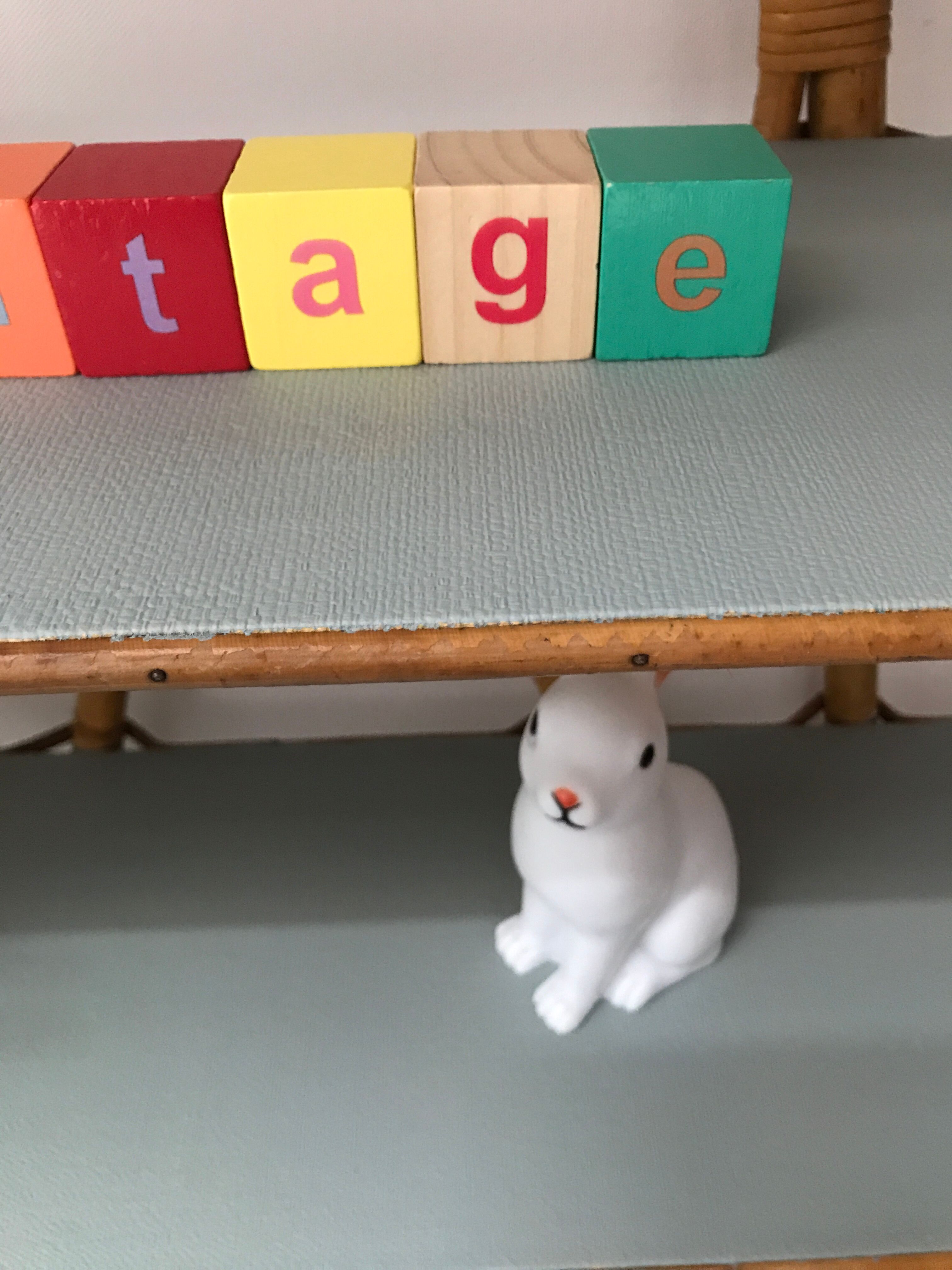 Vintage rattan shelf