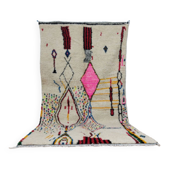 Handmade wool Berber rug 276 x 153 cm
