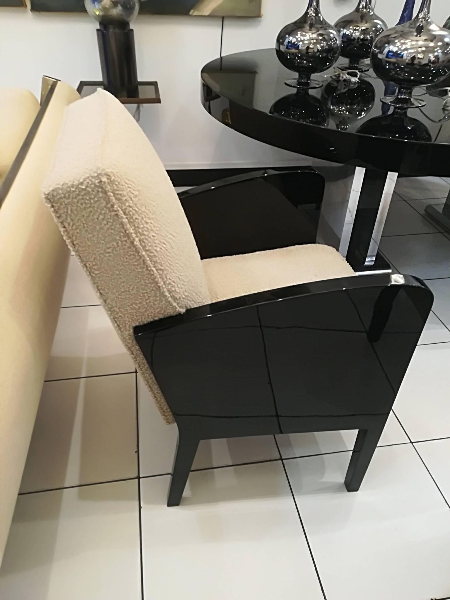 Pair of Damon and Berteaux art deco armchairs, French, around 1930