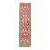 Tapis runner vintage kilim, tons rouges et beiges, motifs géométriques