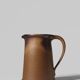 Pichet en céramique marron moutarde, années 1960, signé
