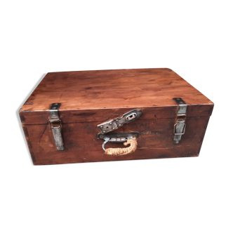 Antique wooden suitcase