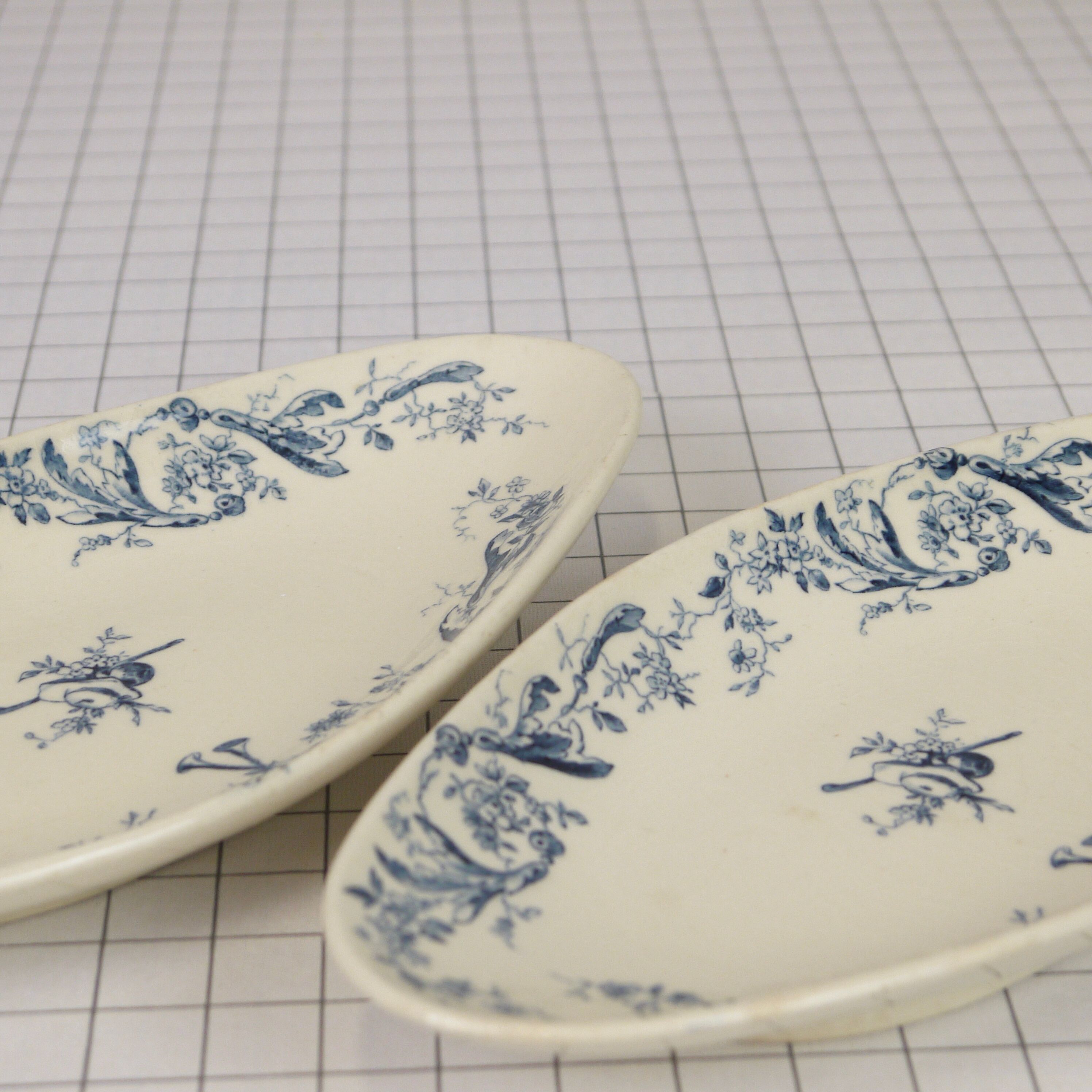 Two dishes in faience of Gien