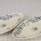 Two dishes in faience of Gien