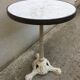 Old marble round bistro table